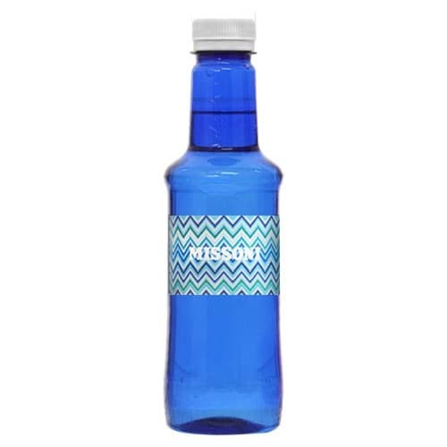 Waterflesje wit | 330 ml | Kunststof etiket full colour | Gekleurde dop