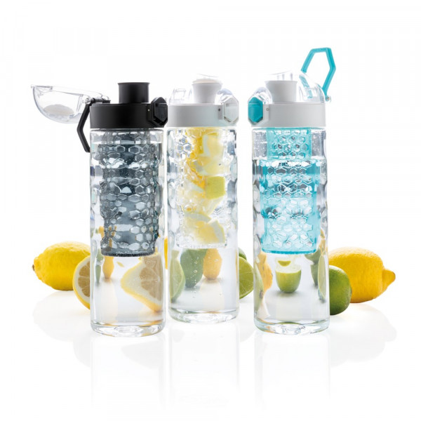 Honeycomb afsluitbare lekvrije waterfles met infuser