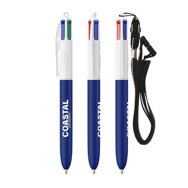 BIC® 4 Colours Soft with Lanyard